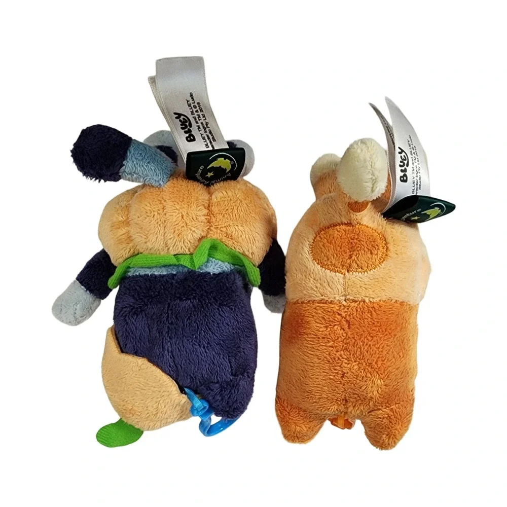 Bluey and Bingo Halloween Pumpkin‎ Plush Clip On Set Keychains 5.5 Inch
